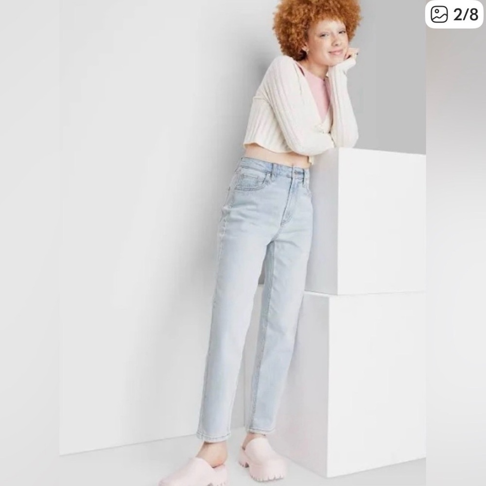 Wild Fable super High Rise straight Light Wash Jeans